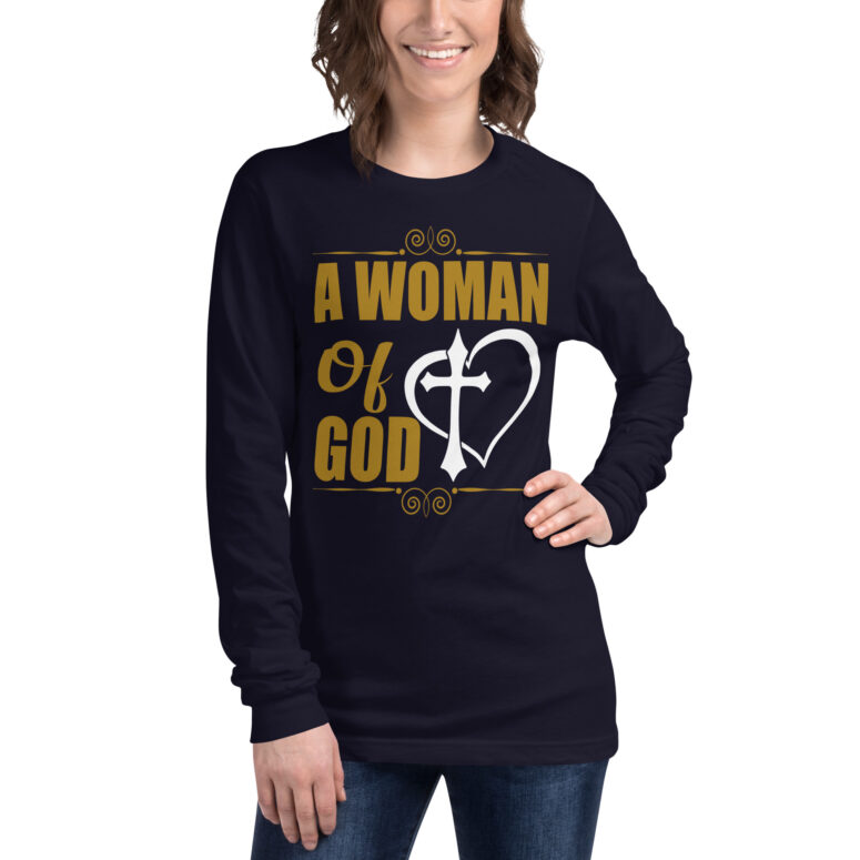 "A Woman Of God" Long Sleeve Tee - Image 4