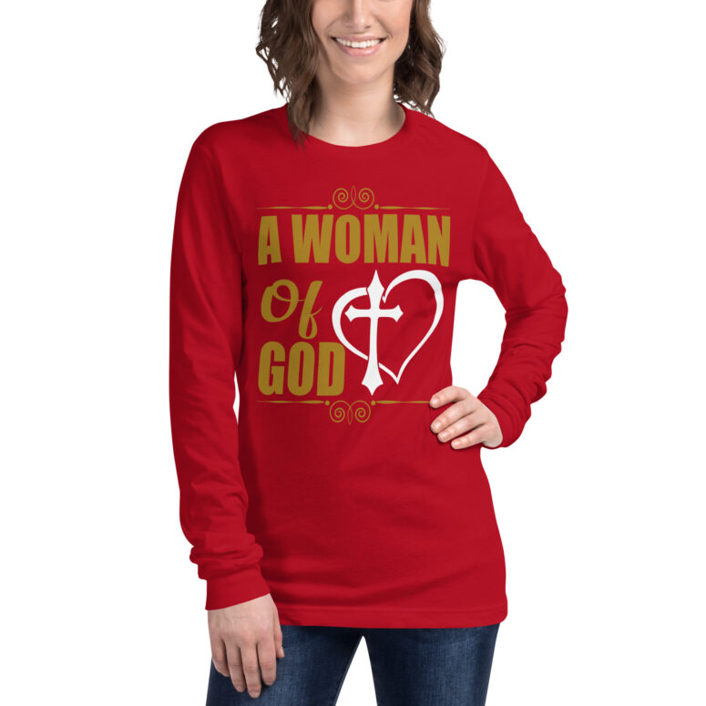 "A Woman Of God" Long Sleeve Tee - Image 6