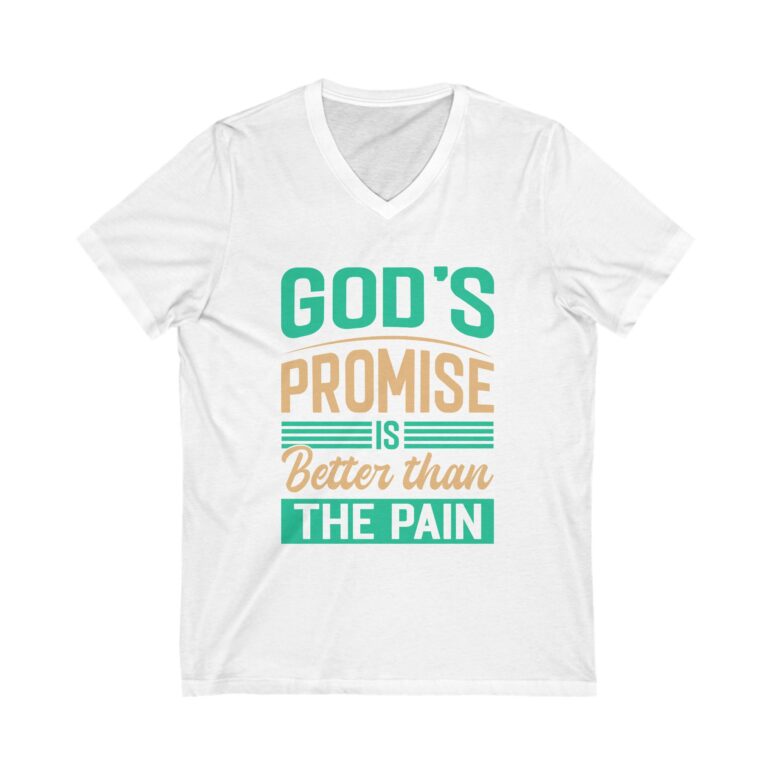 "God's Promise" Unisex Jersey Short Sleeve V-Neck Tee