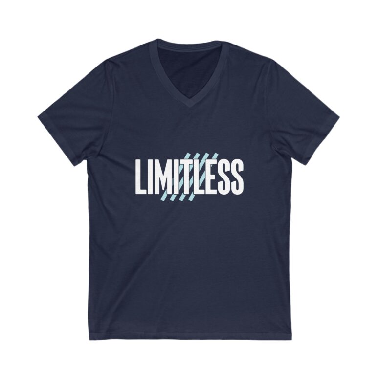 "Limitless" Unisex Jersey Short Sleeve V-Neck Tee - Image 15