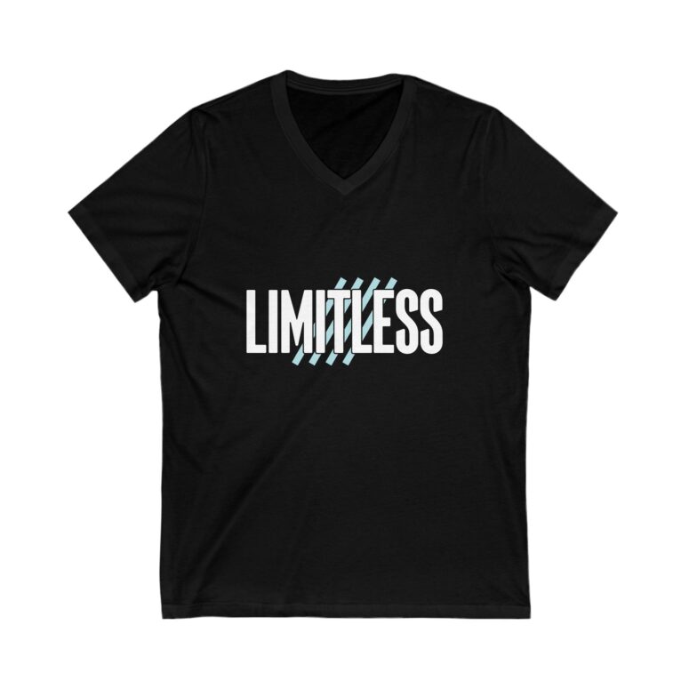 "Limitless" Unisex Jersey Short Sleeve V-Neck Tee