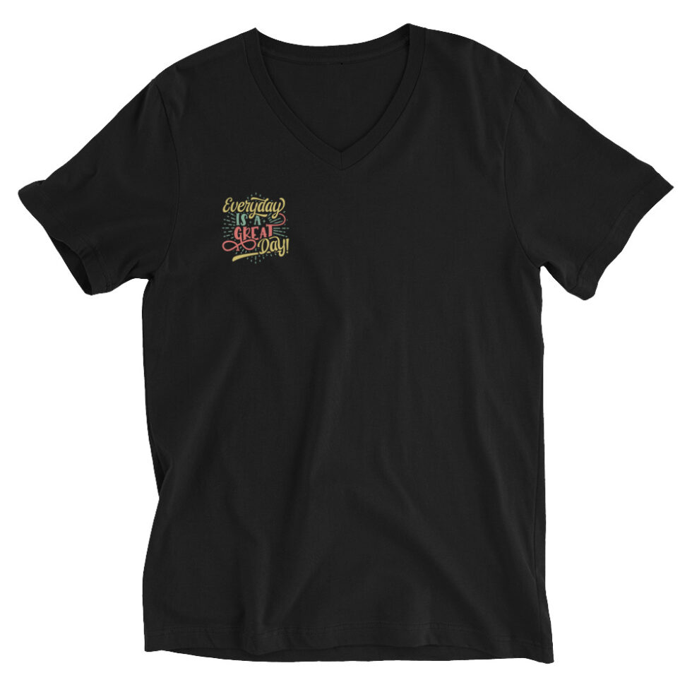 Customizable Unisex V-Neck T-Shirt (Right Chest Logo Option)