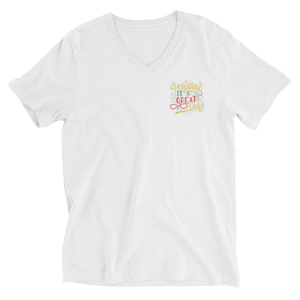 Customizable Unisex V-Neck T-Shirt (Left Chest Logo Option)